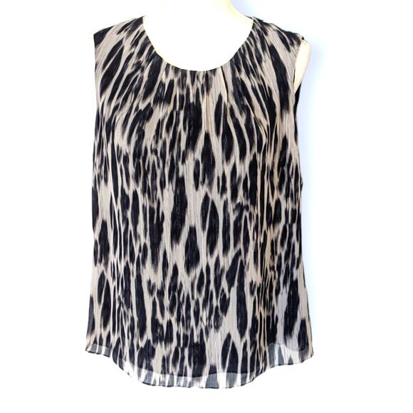 Jones NY Sleeveless Animal Print Top Size 14 - Picture 1 of 6